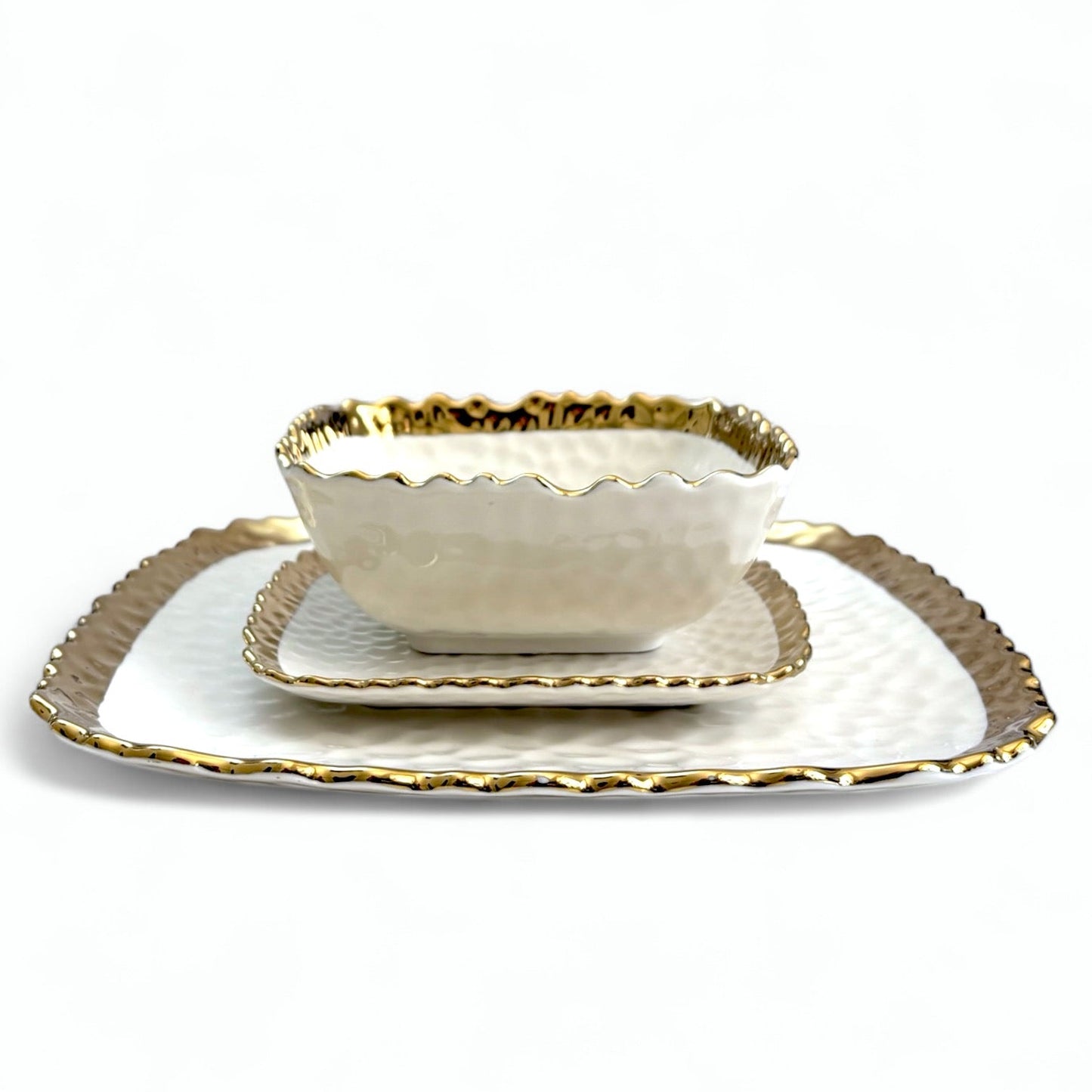 Patti Tallrik - Vit Keramik i 2 Storlekar