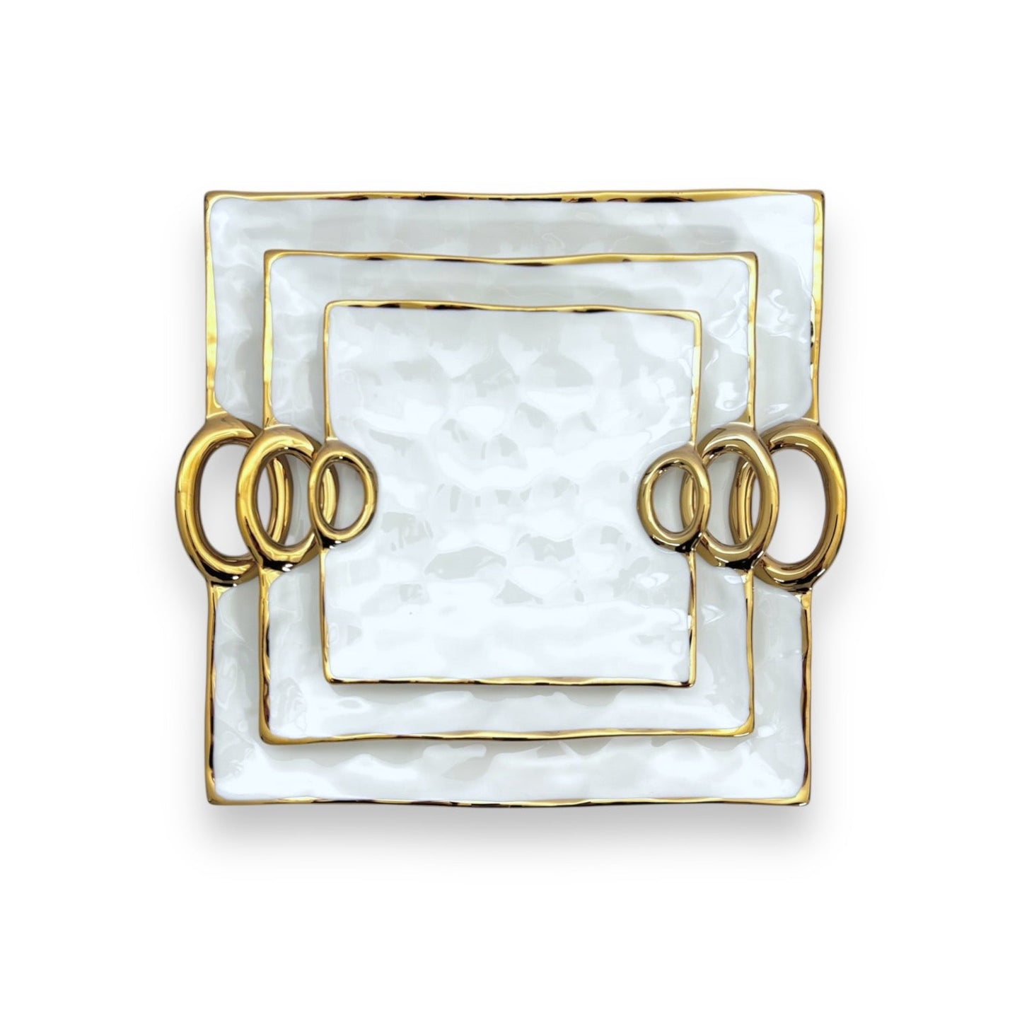 Klara Tallrik – Porslin med Elegant Guldkant (3 Storlekar)