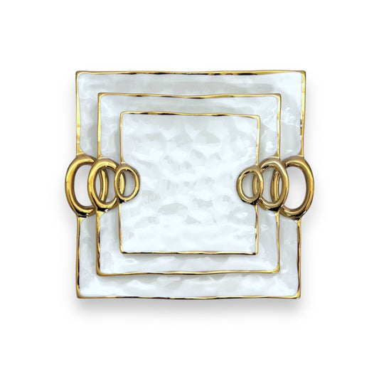 Klara Tallrik – Porslin med Elegant Guldkant (3 Storlekar)