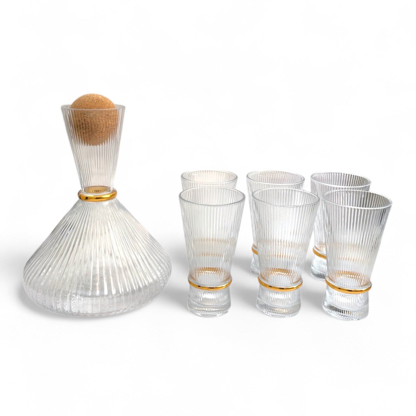 Marco Glas Hög- Set med 6 glas och karaf