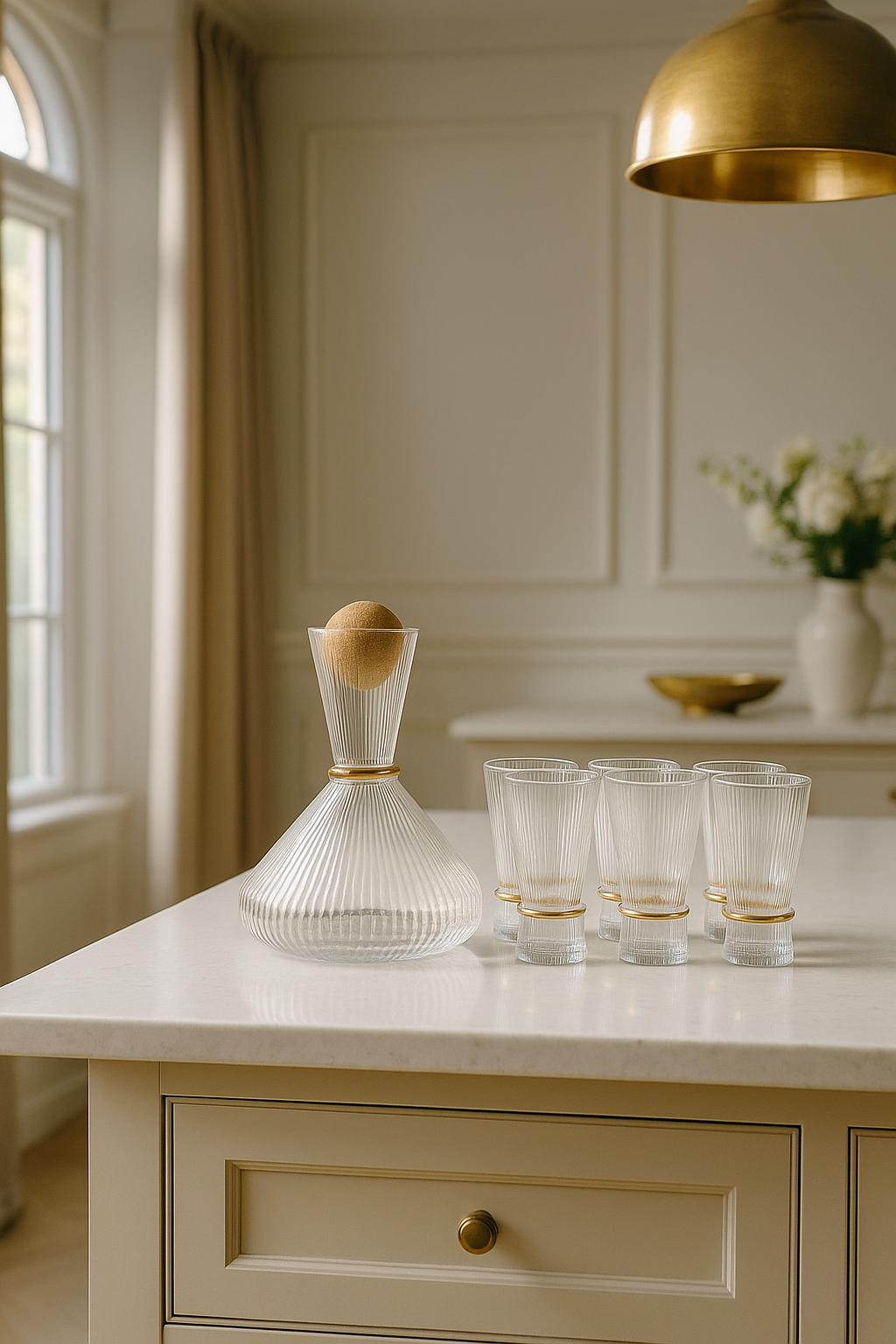 Marco Glas Hög- Set med 6 glas och karaf