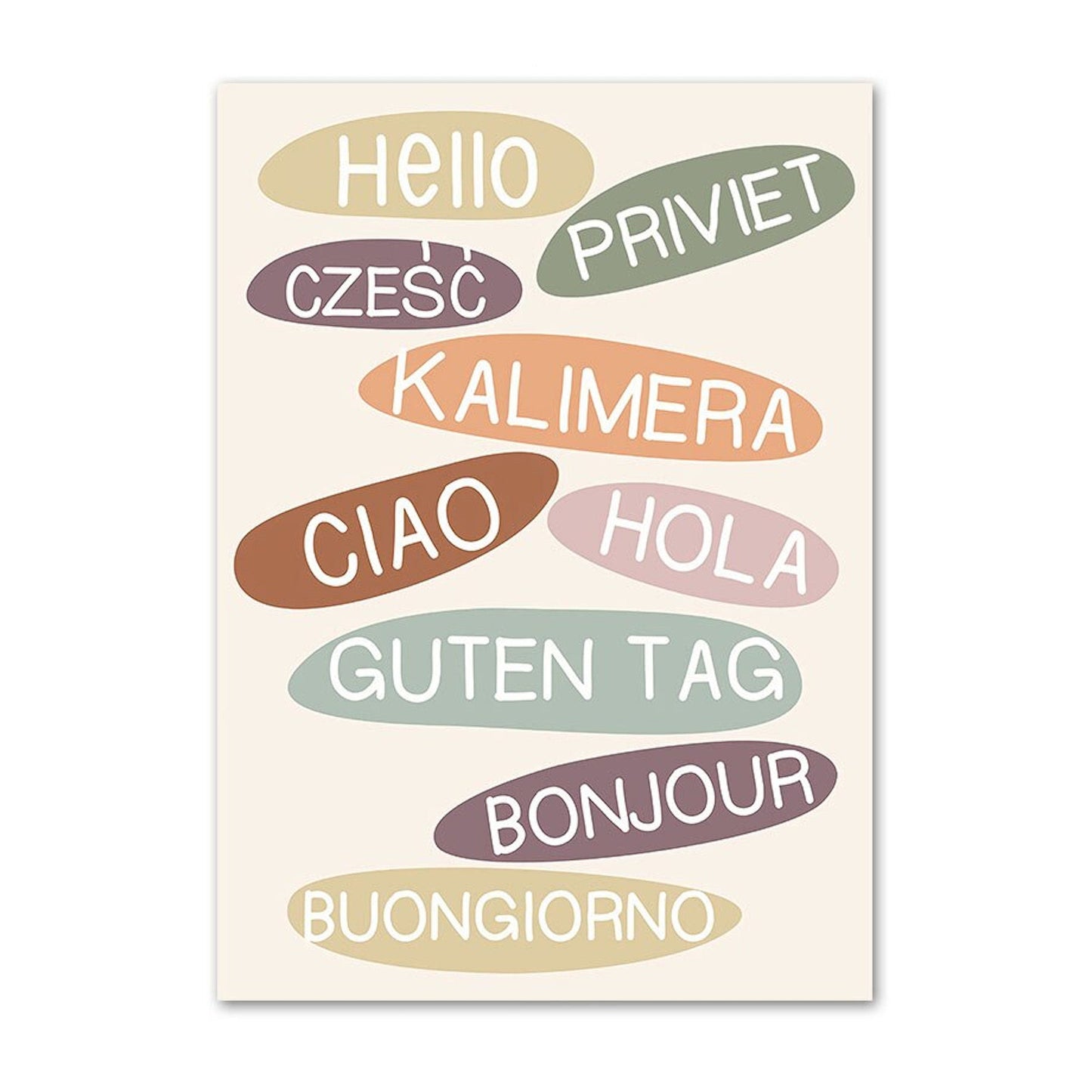 Poster Kinder Zahlen Wochentage Wetter Monate Jahreszeiten und Begrüßung als Deko Print ohne Rahmen