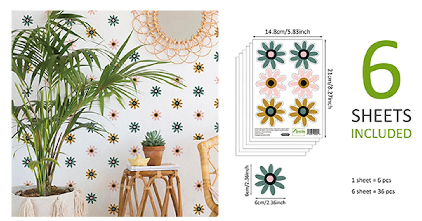 Sticker Kinderzimmer Wandaufkleber Blume I Wand Deko I Wandtattoos I Babyzimmer Wand Deko I Sticker Set