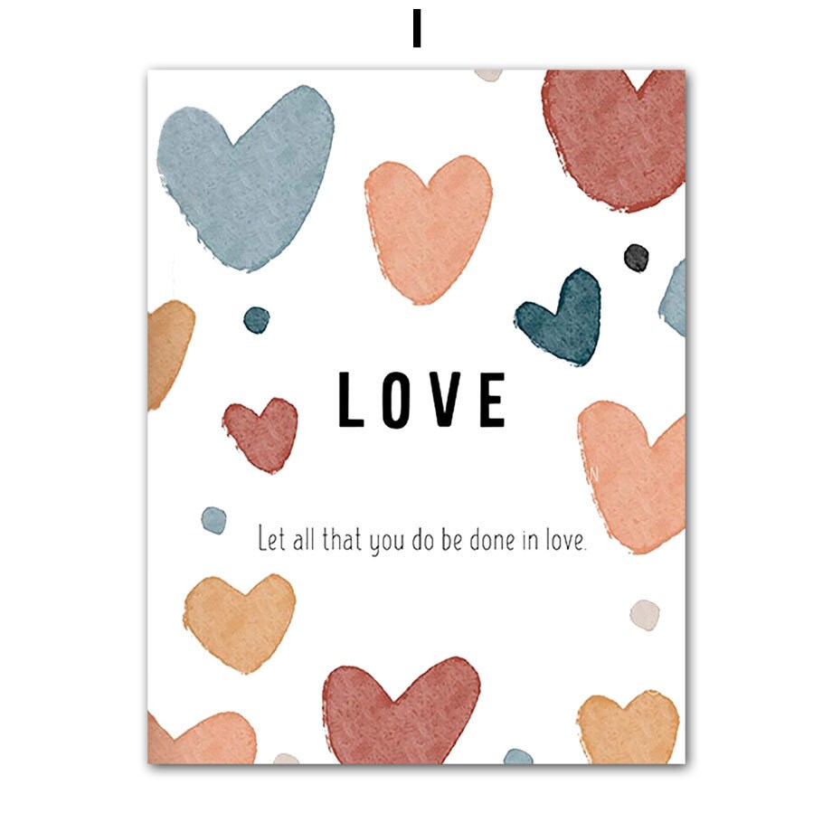 Poster Kinderzimmer Regenbogen Frieden Blume Herz Kerze I Kinderzimmer Bilder I Wand Deko I Kunst Druck I Deko Print I ohne Rahmen