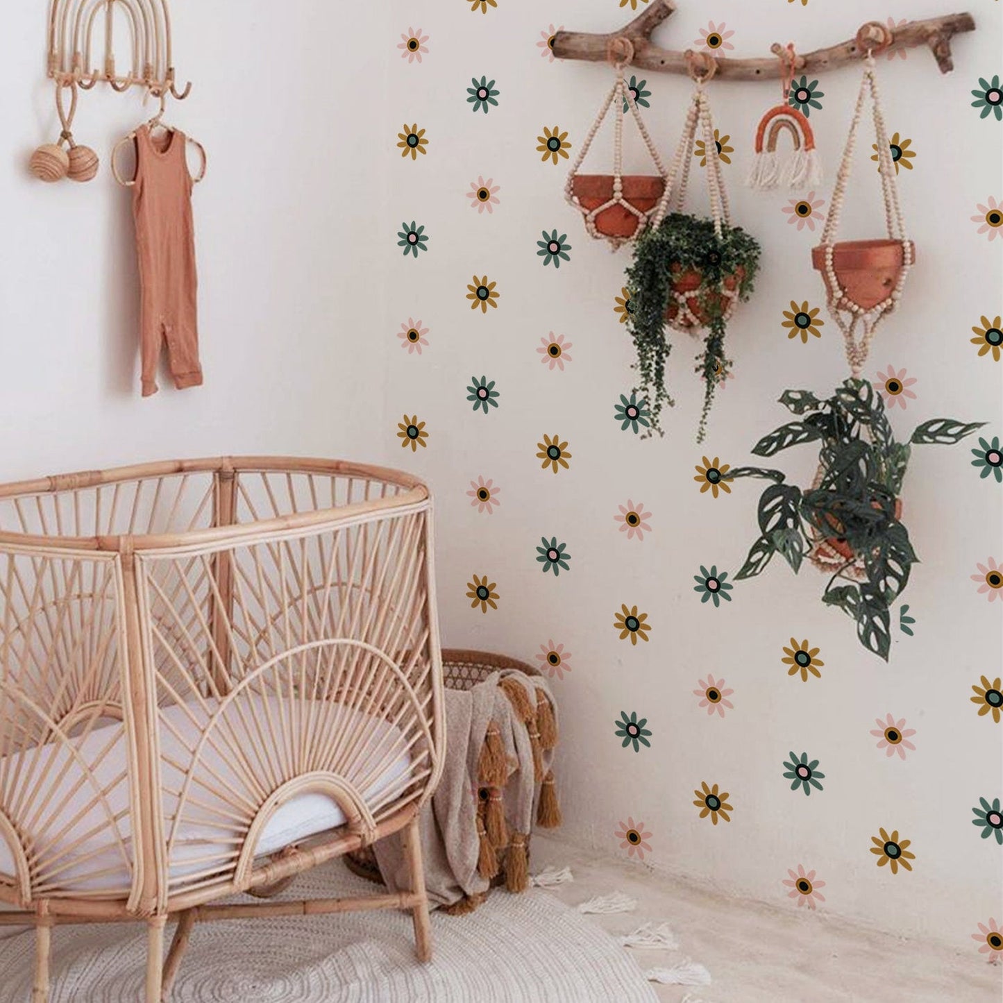 Sticker Kinderzimmer Wandaufkleber Blume I Wand Deko I Wandtattoos I Babyzimmer Wand Deko I Sticker Set