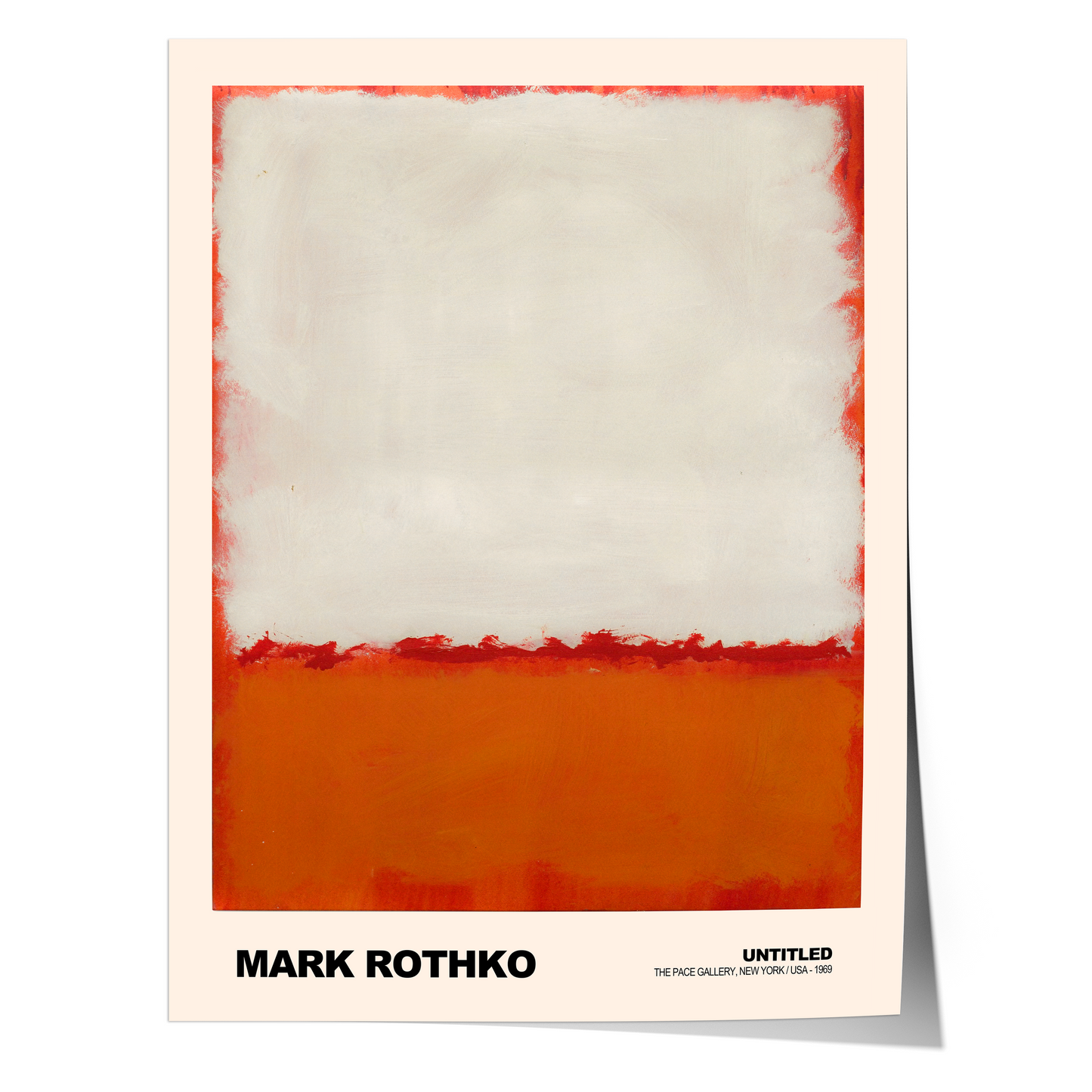 Poster Mark Rothko · Untitled (White, Red and Orange) · Abstrakter Expressionismus, Farbfeld · Print ohne Rahmen